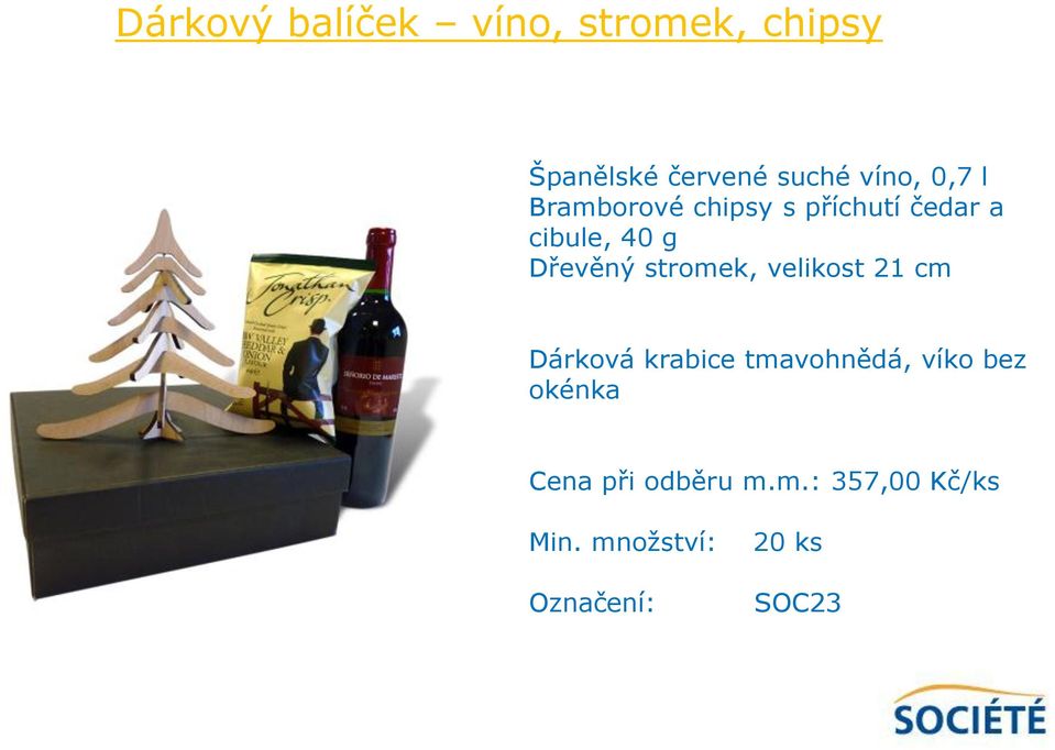 cibule, 40 g Dřevěný stromek, velikost 21 cm Dárková