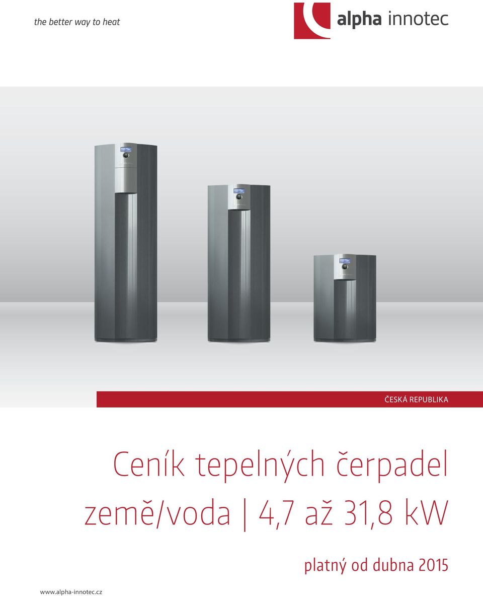 země/voda 4,7 až 31,8 kw