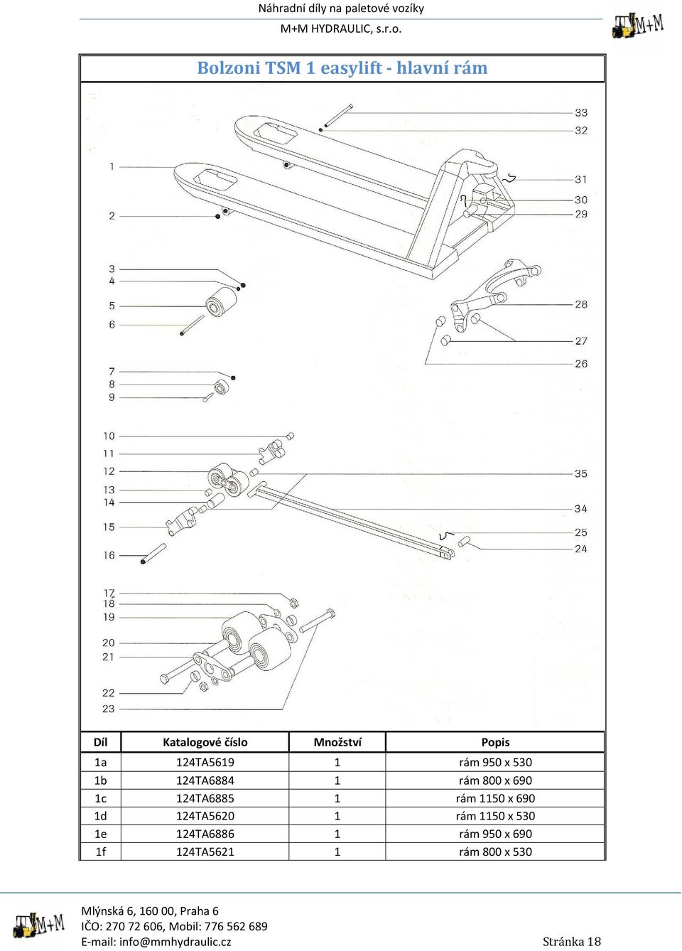 1 rám 1150 x 690 1d 124TA5620 1 rám 1150 x 530 1e 124TA6886 1 rám 950 x