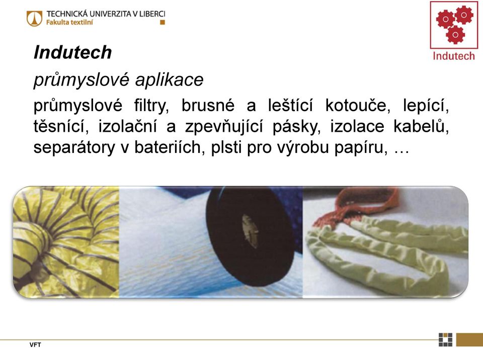 těsnící, izolační a zpevňující pásky, izolace