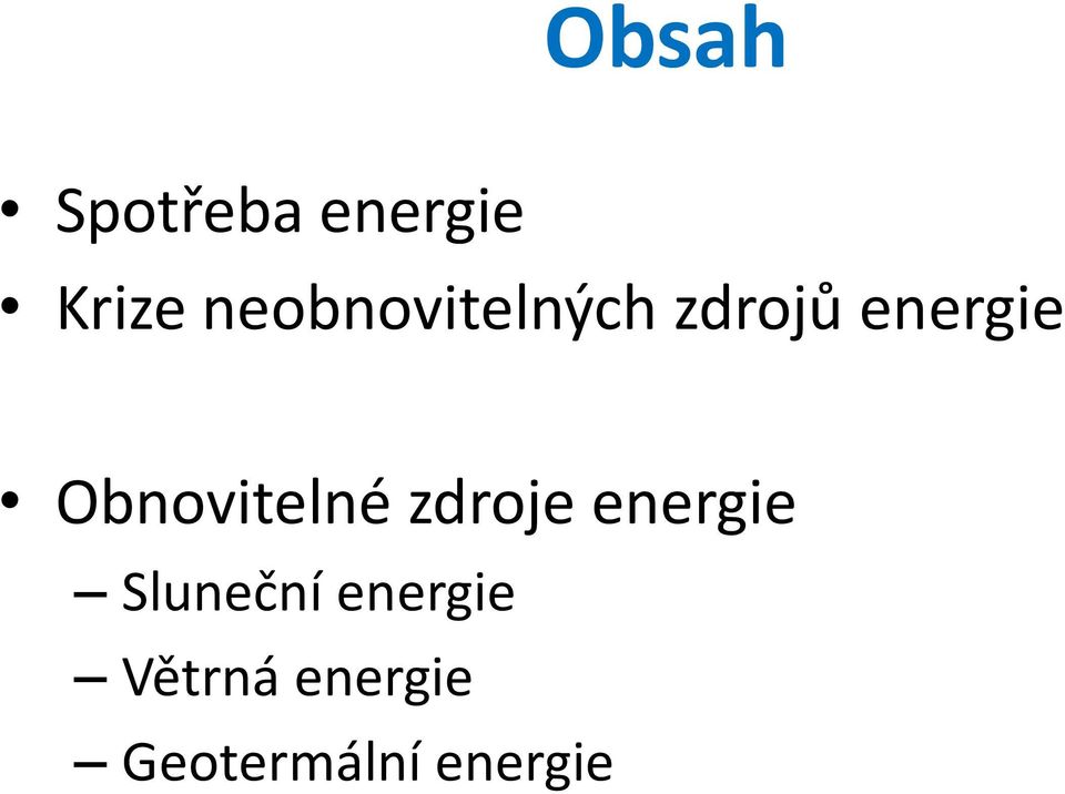 Obnovitelné zdroje energie