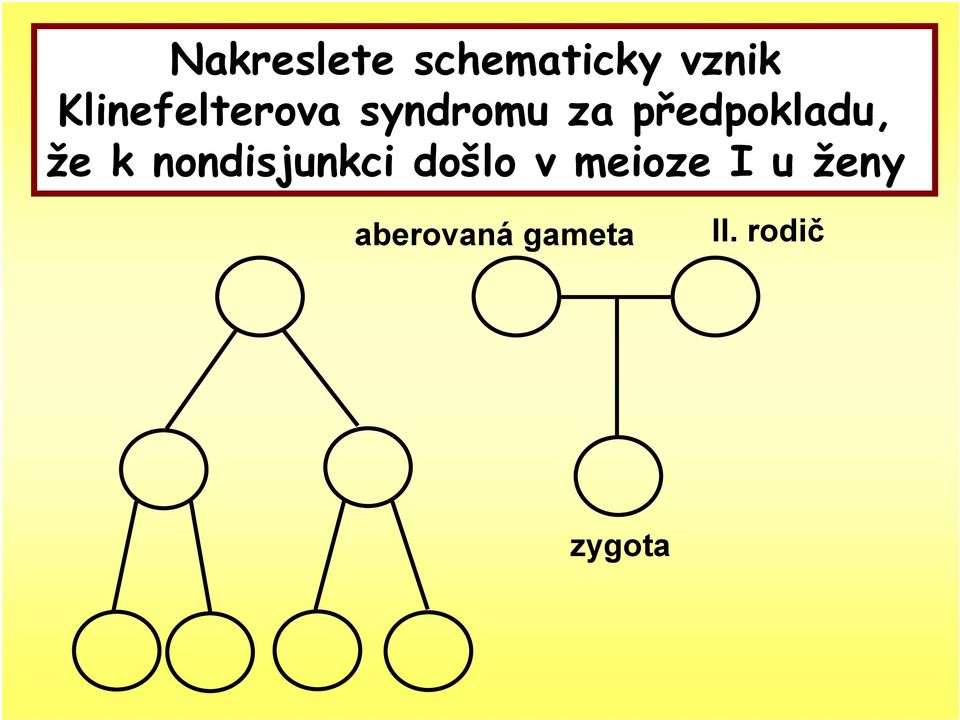 předpokladu, že k nondisjunkci