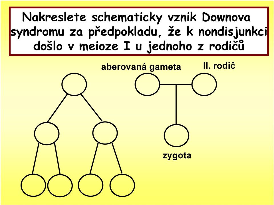 nondisjunkci došlo v meioze I u