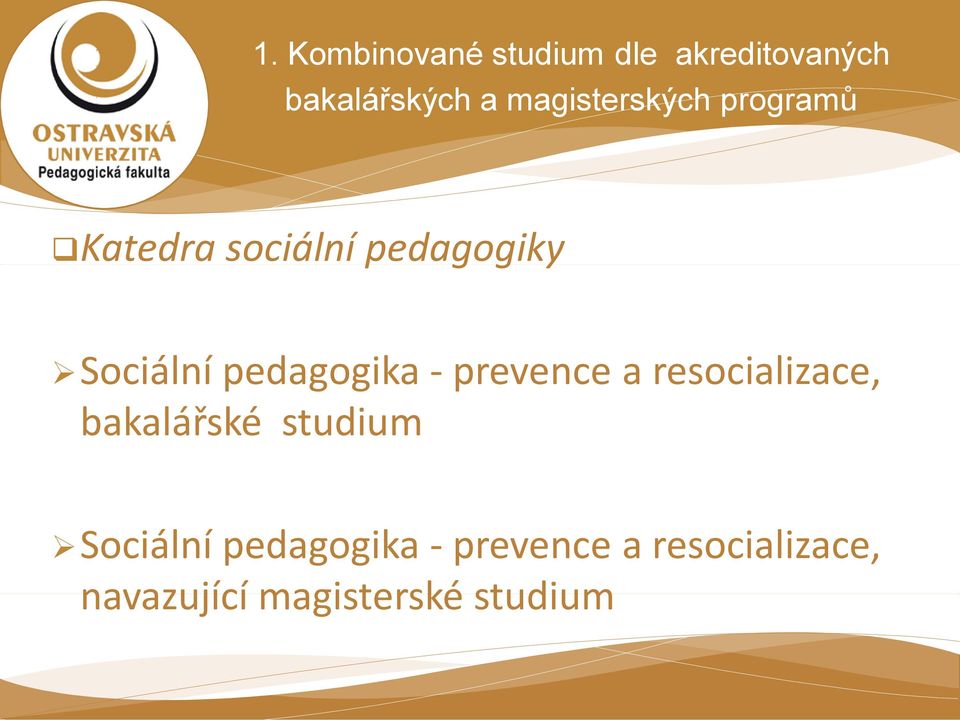 pedagogika - prevence a resocializace, bakalářské studium