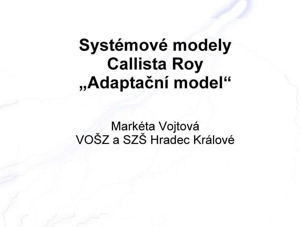 Adaptační model