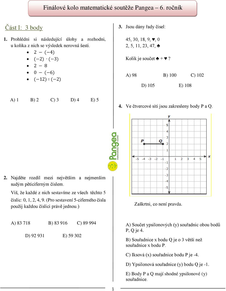 Víš, že každé z nich sestavíme ze všech těchto 5 číslic: 0, 1, 2, 4, 9. (Pro sestavení 5-ciferného čísla použij každou číslici právě jednou.) Zaškrtni, co není pravda.