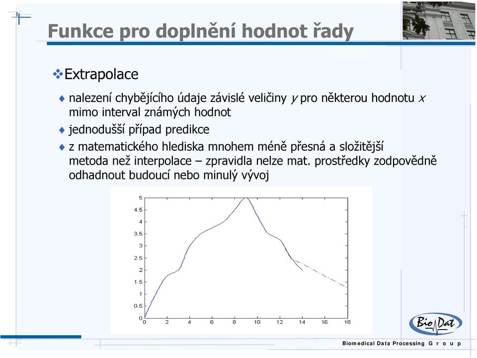 predikce z maemaického hlediska mnohem méně přesná a složiější meoda než