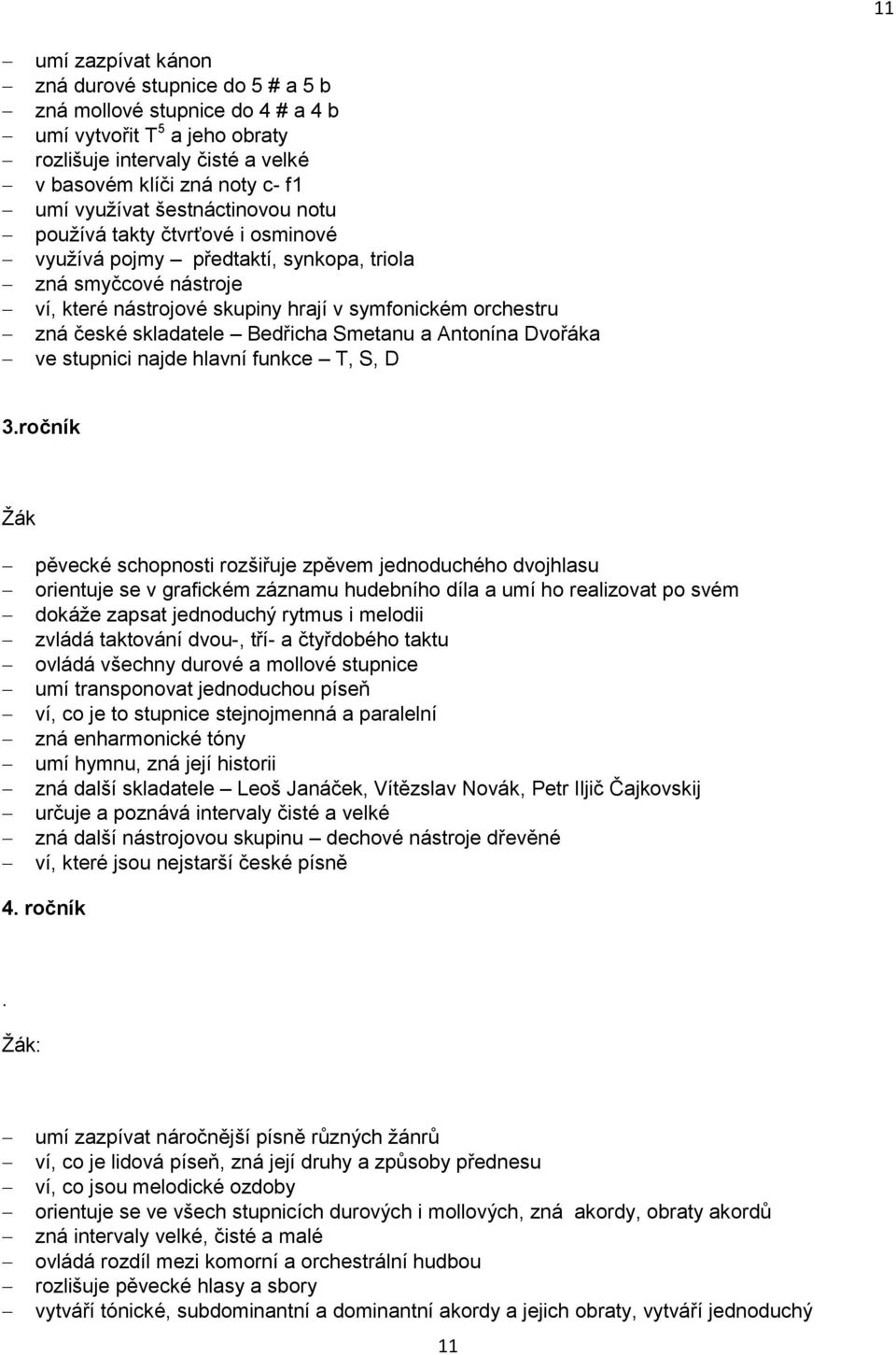 Bedřicha Smetanu a Antonína Dvořáka ve stupnici najde hlavní funkce T, S, D 3.