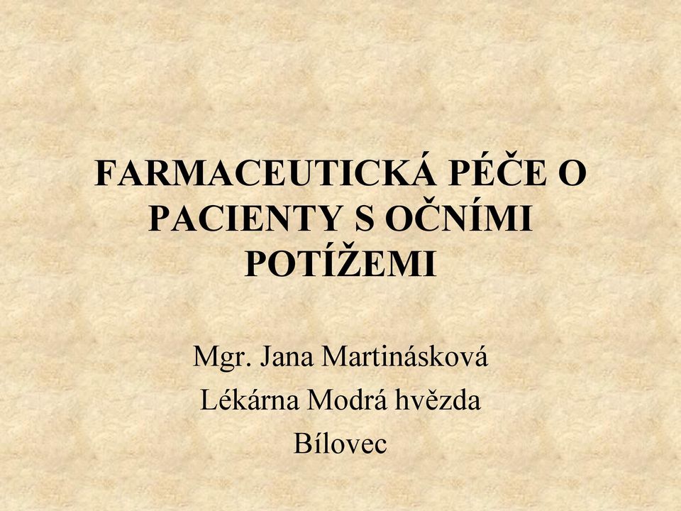 POTÍŽEMI Mgr.