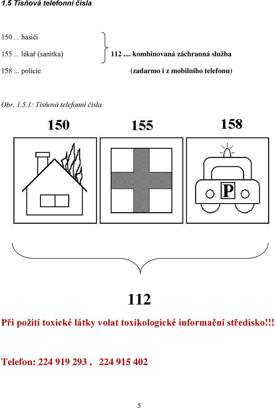 .. policie (zadarmo i z mobilního telefonu) Obr. 1.5.