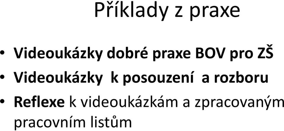 posouzení a rozboru Reflexe