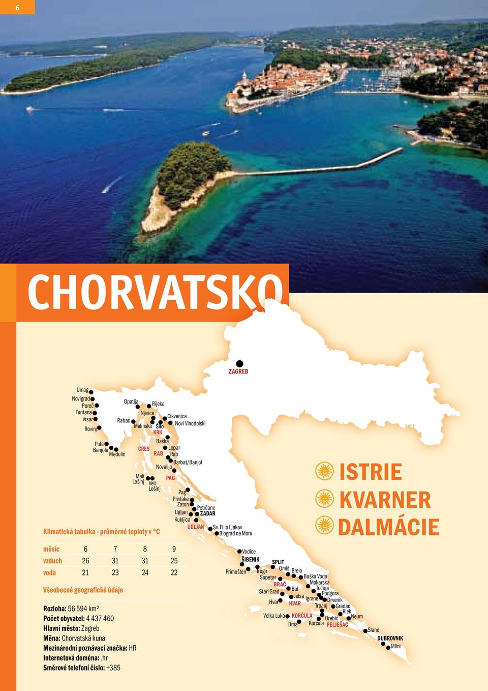 Chorvatská kuna Mezinárodní poznávací značka: HR Internetová doména:.hr Směrové telefoní číslo: +385 Mali Lošinj Veli Lošinj PAG ZAGREB Pag Privlaka Zaton Petrčane Ugljan Zadar Kukljica UGLJAN Sv.
