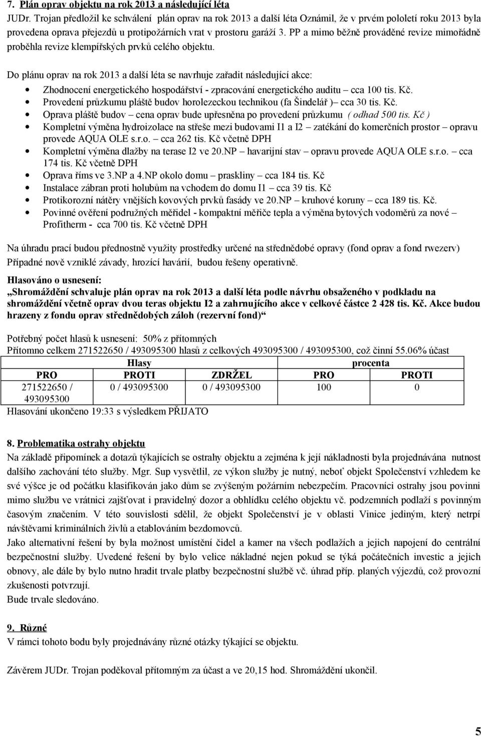 PP a mimo běžně prováděné revize mimořádně proběhla revize klempířských prvků celého objektu.