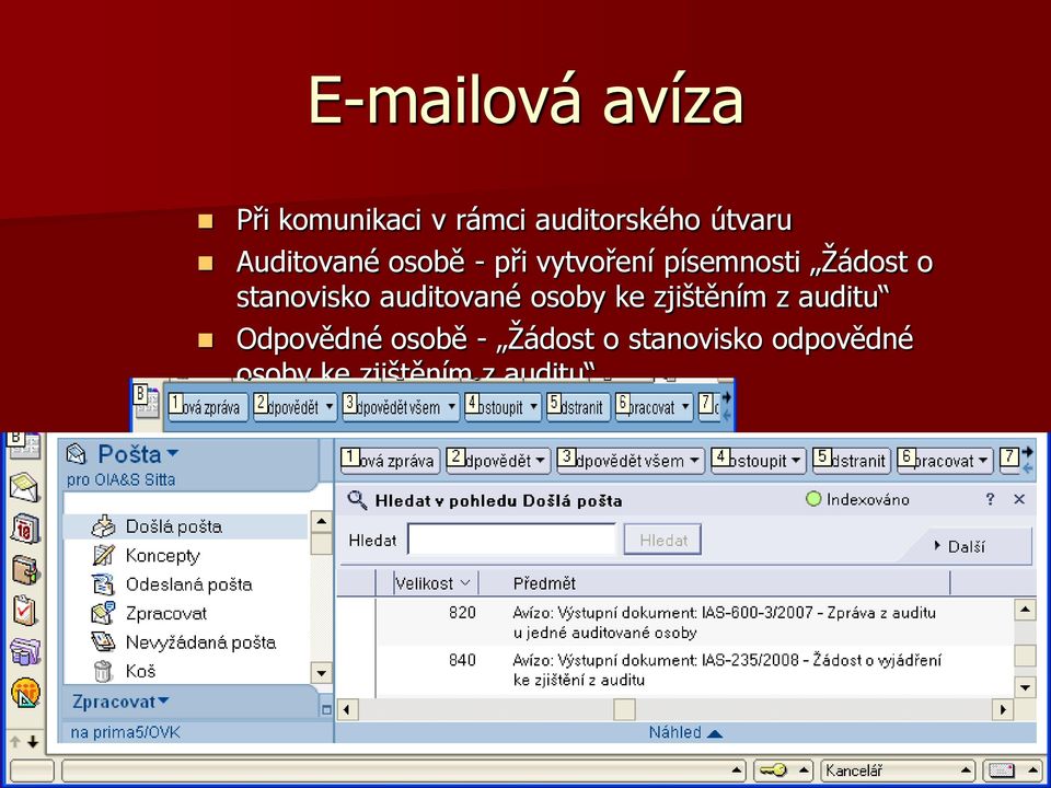 stanovisko auditované osoby ke zjištěním z auditu Odpovědné