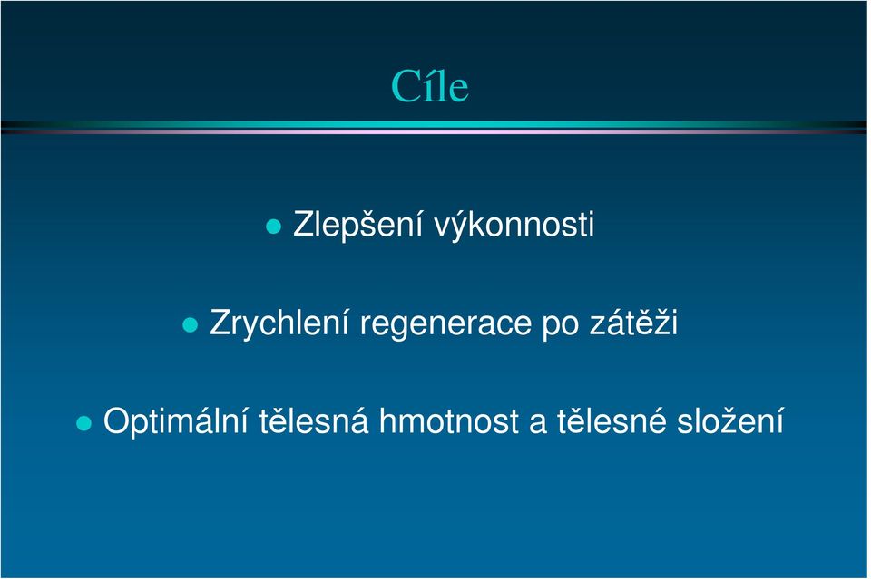 zátěži Optimální tělesná