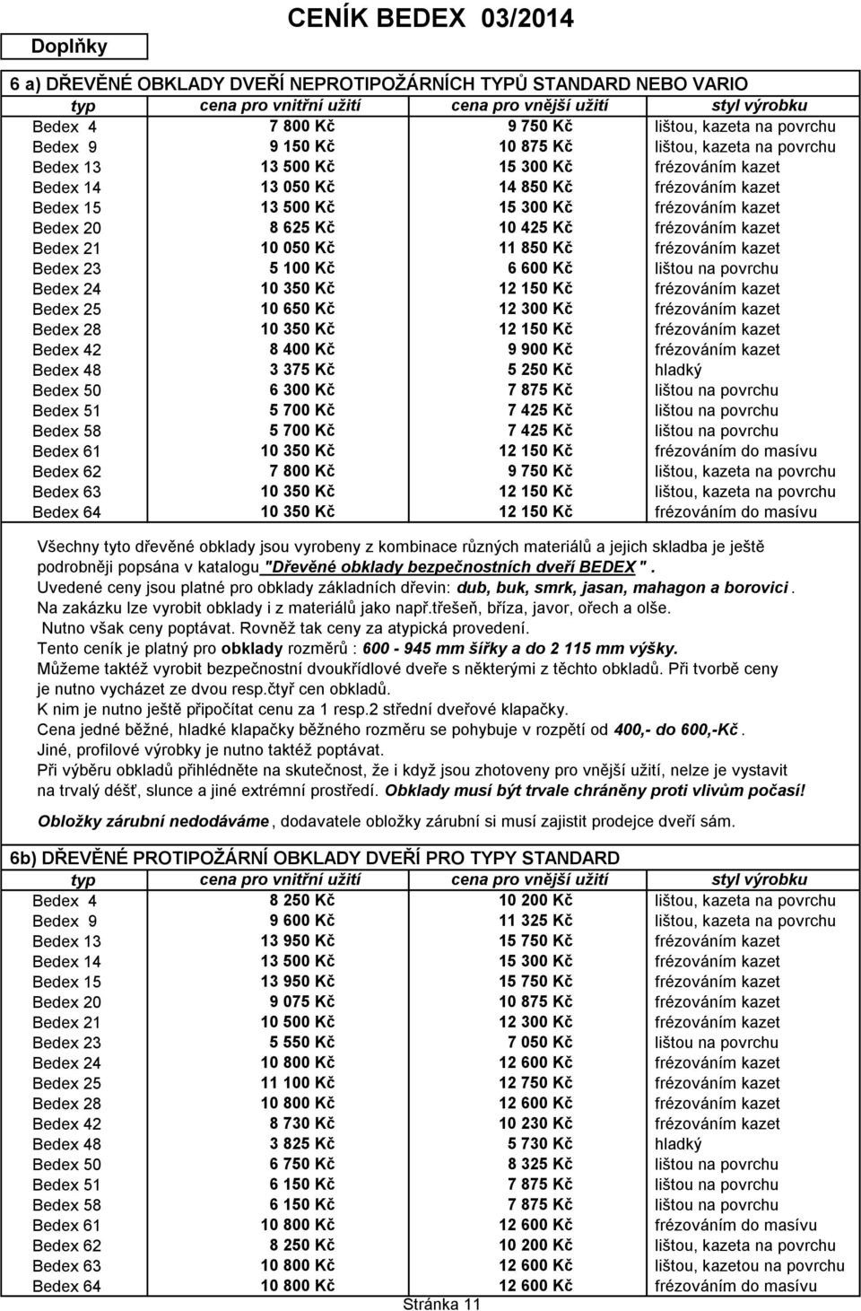 kazet Bedex 20 8 625 Kč 10 425 Kč frézováním kazet Bedex 21 10 050 Kč 11 850 Kč frézováním kazet Bedex 23 5 100 Kč 6 600 Kč lištou na povrchu Bedex 24 10 350 Kč 12 150 Kč frézováním kazet Bedex 25 10