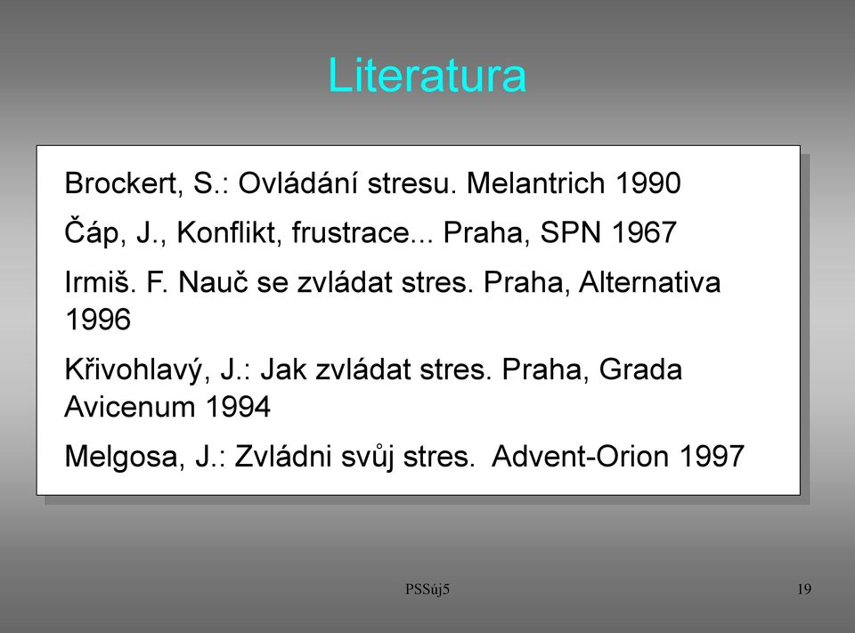 Nauč se zvládat stres. Praha, Alternativa 1996 Křivohlavý, J.