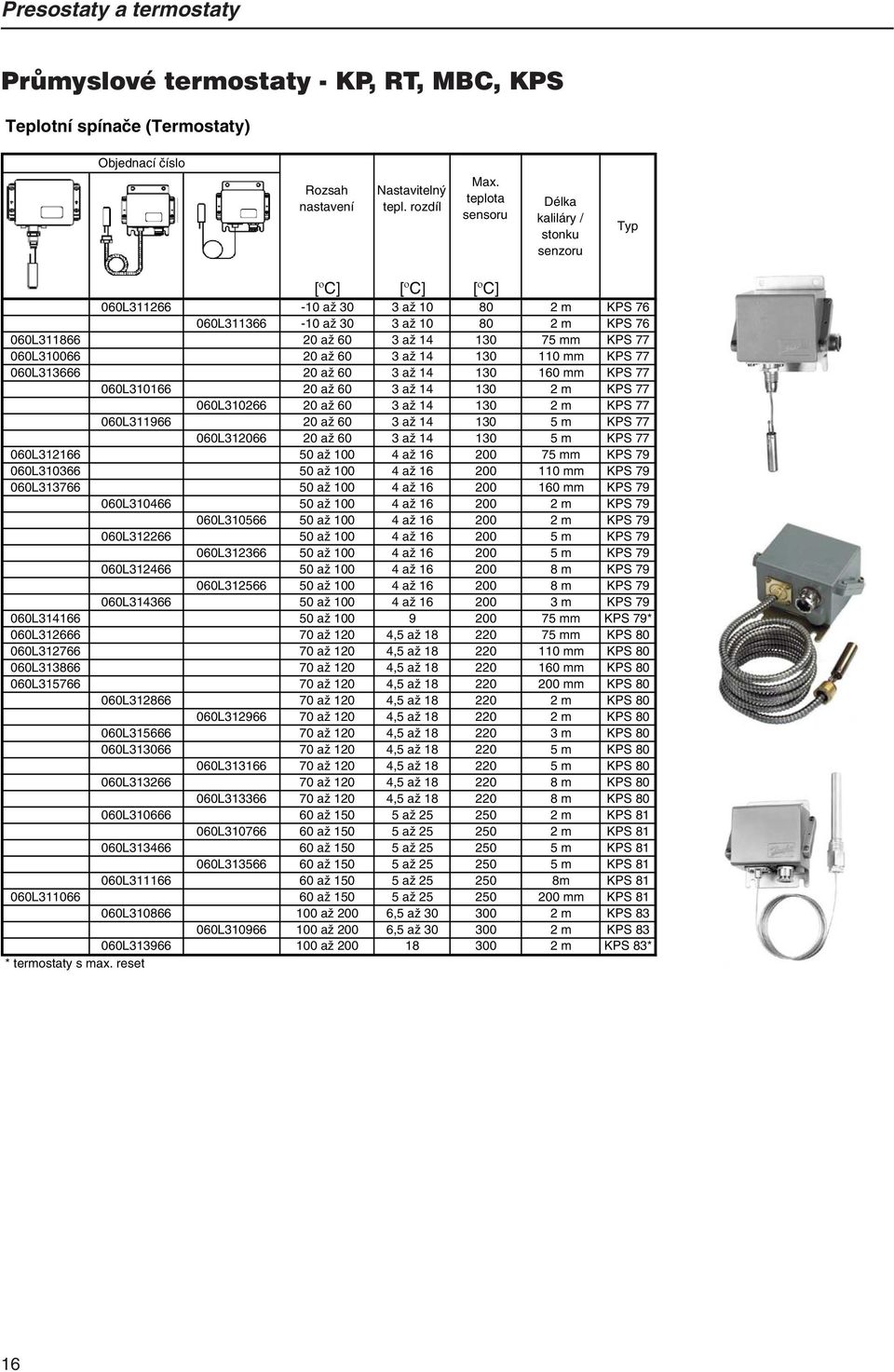 110 mm KPS 77 060L313666 20 60 3 14 130 160 mm KPS 77 060L310166 20 60 3 14 130 2 m KPS 77 060L310266 20 60 3 14 130 2 m KPS 77 060L311966 20 60 3 14 130 5 m KPS 77 060L312066 20 60 3 14 130 5 m KPS