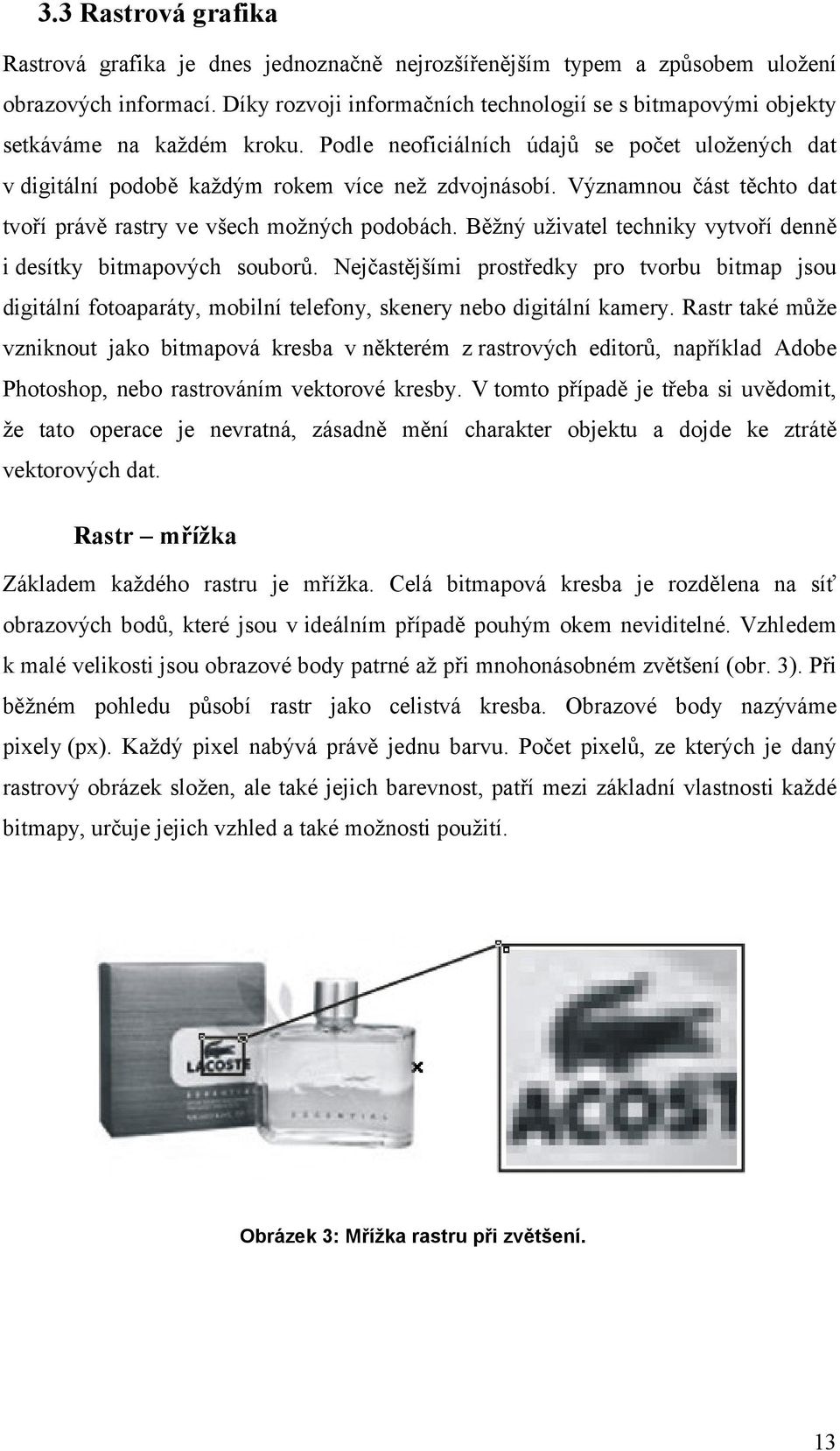 Významnou část těchto dat tvoří právě rastry ve všech možných podobách. Běžný uživatel techniky vytvoří denně i desítky bitmapových souborů.