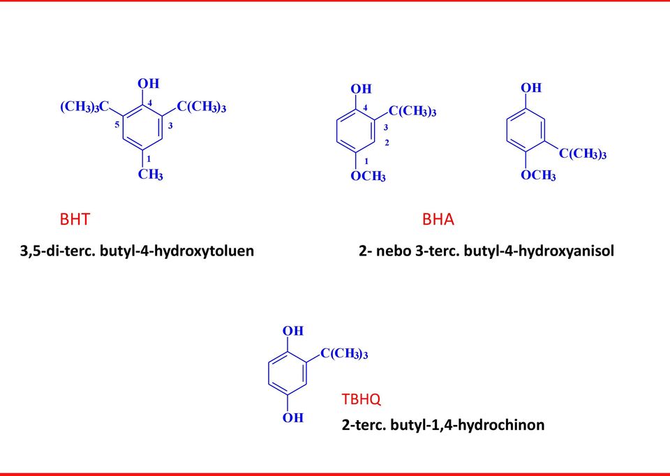 butyl-4-hydroxytoluen BHA 2- nebo 3-terc.