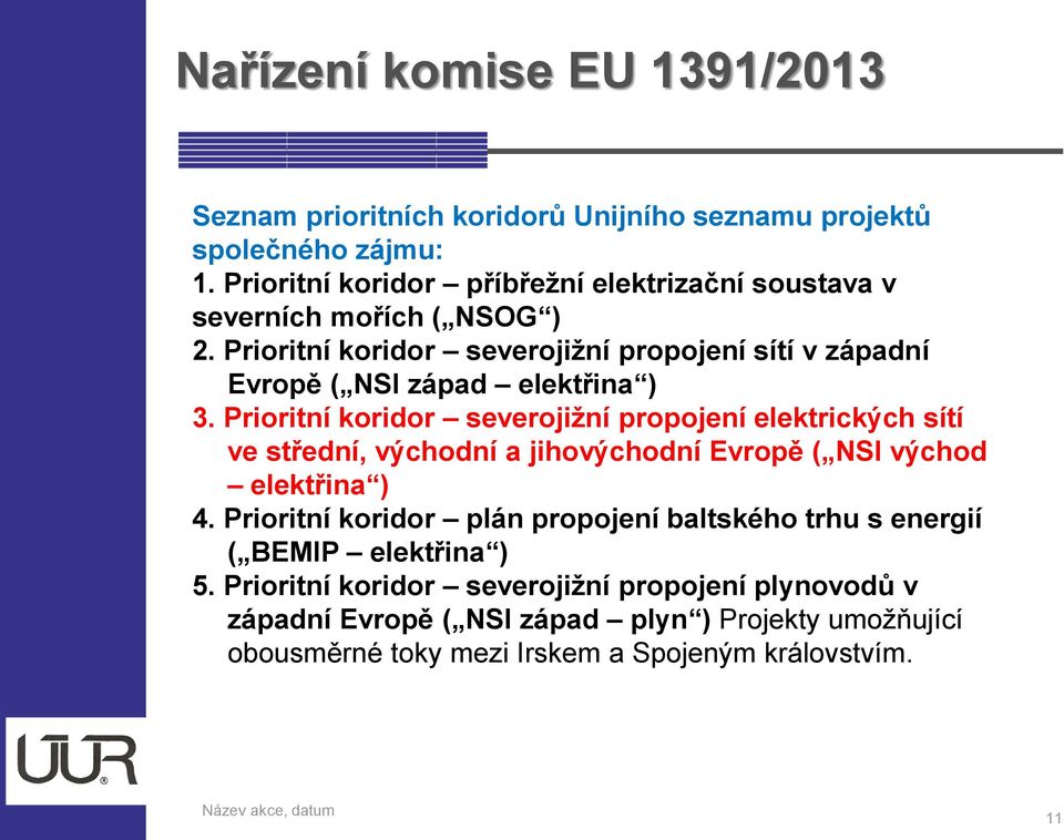 Prioritní koridor severojižní propojení sítí v západní Evropě ( NSI západ elektřina ) 3.