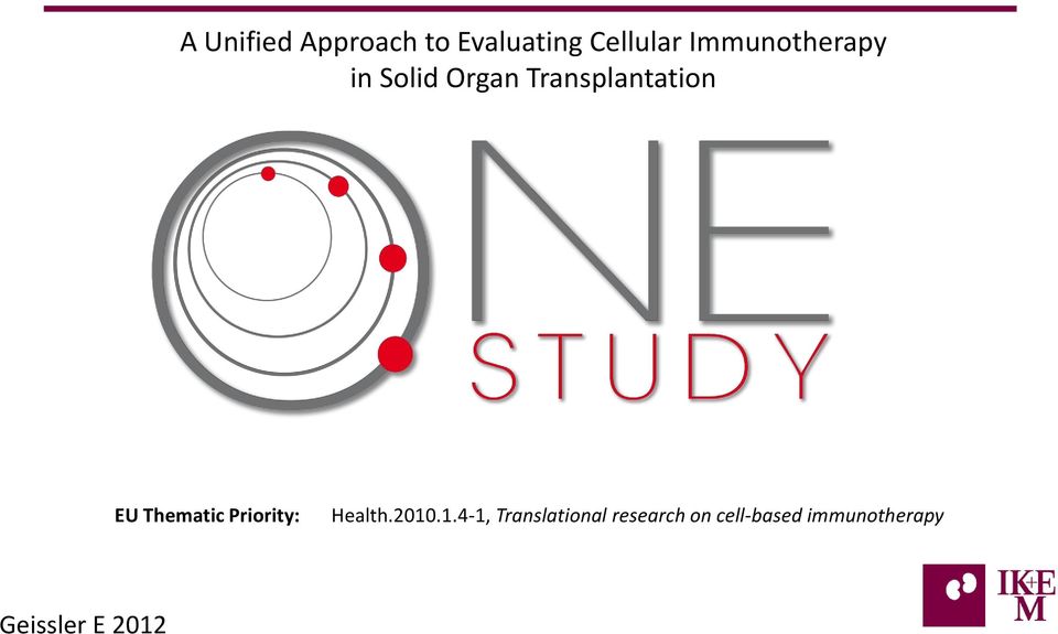 Thematic Priority: Health.2010