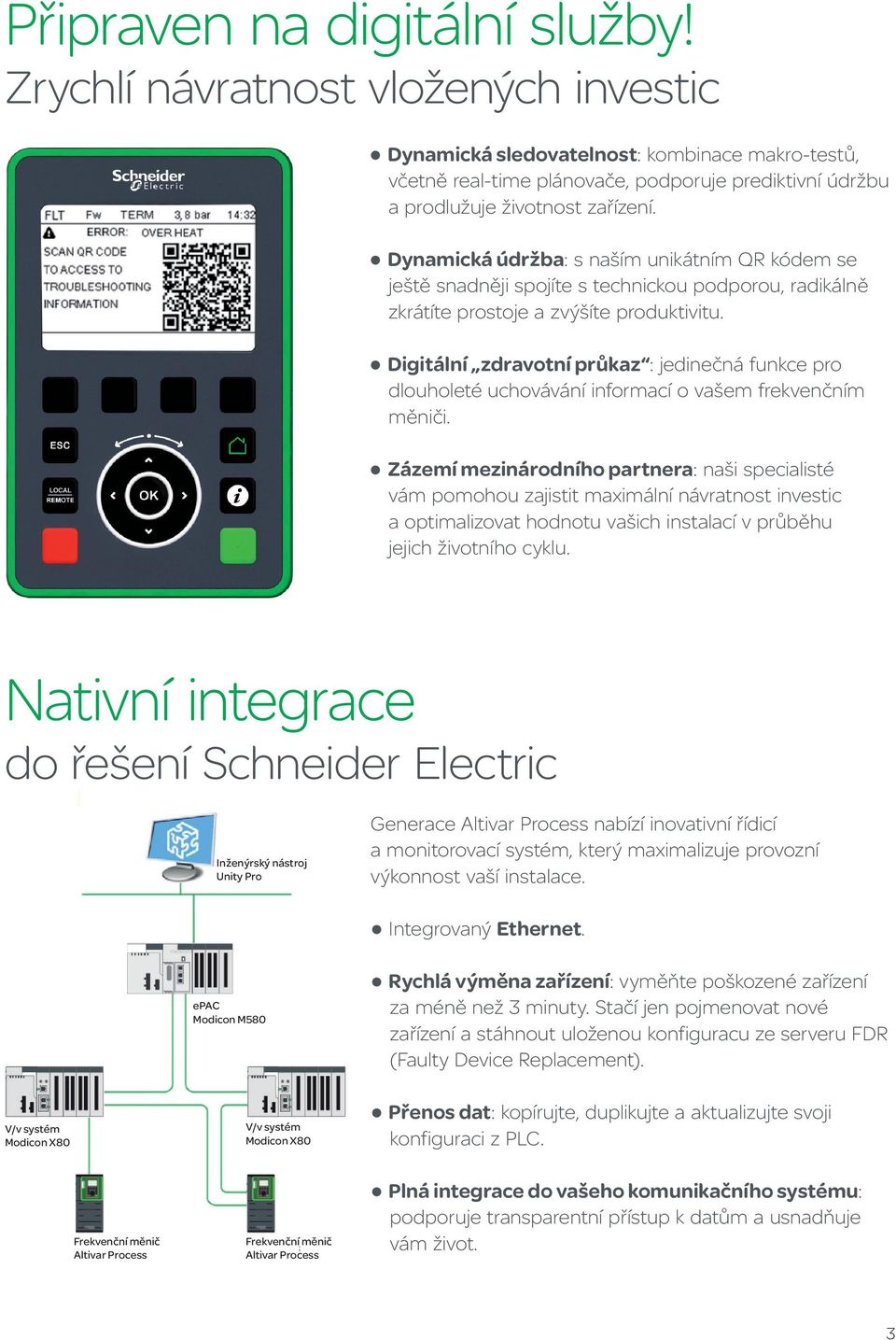 Dynamická údržba: s naším unikátním QR kódem se ještě snadněji spojíte s technickou podporou, radikálně zkrátíte prostoje a zvýšíte produktivitu.