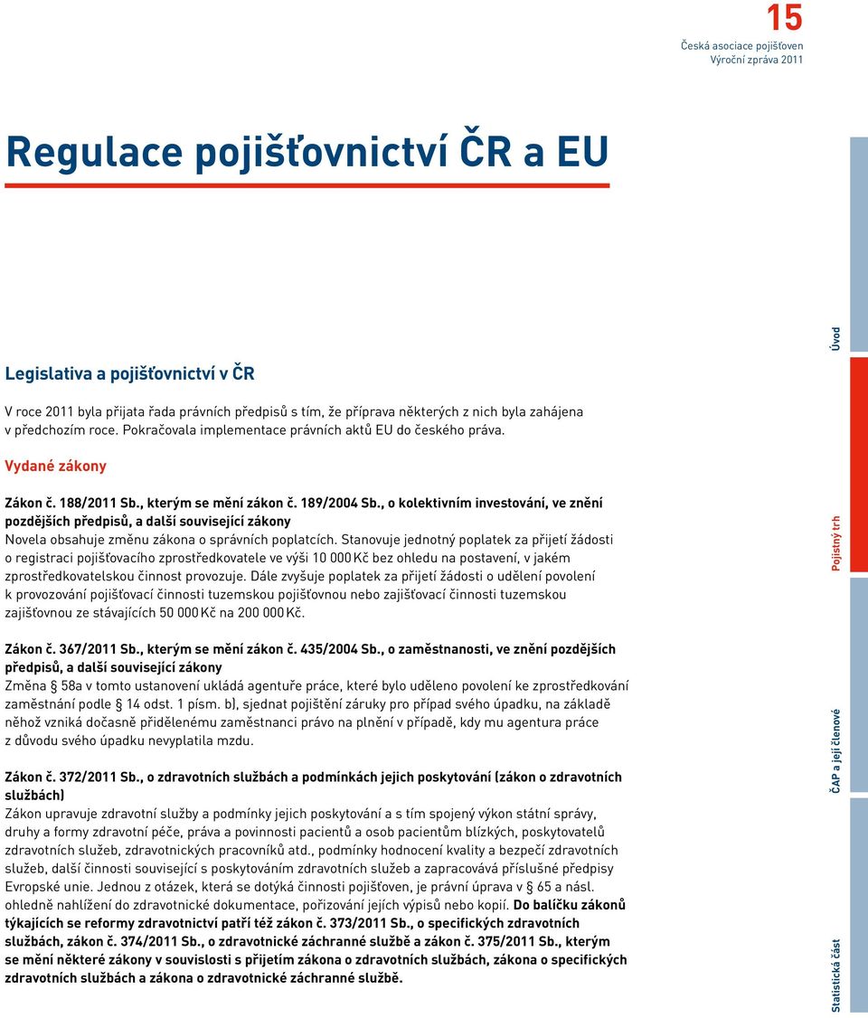 , o kolektivním investování, ve znění pozdějších předpisů, a další související zákony Novela obsahuje změnu zákona o správních poplatcích.