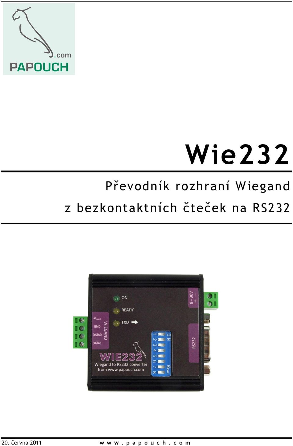 čteček na RS232 20.