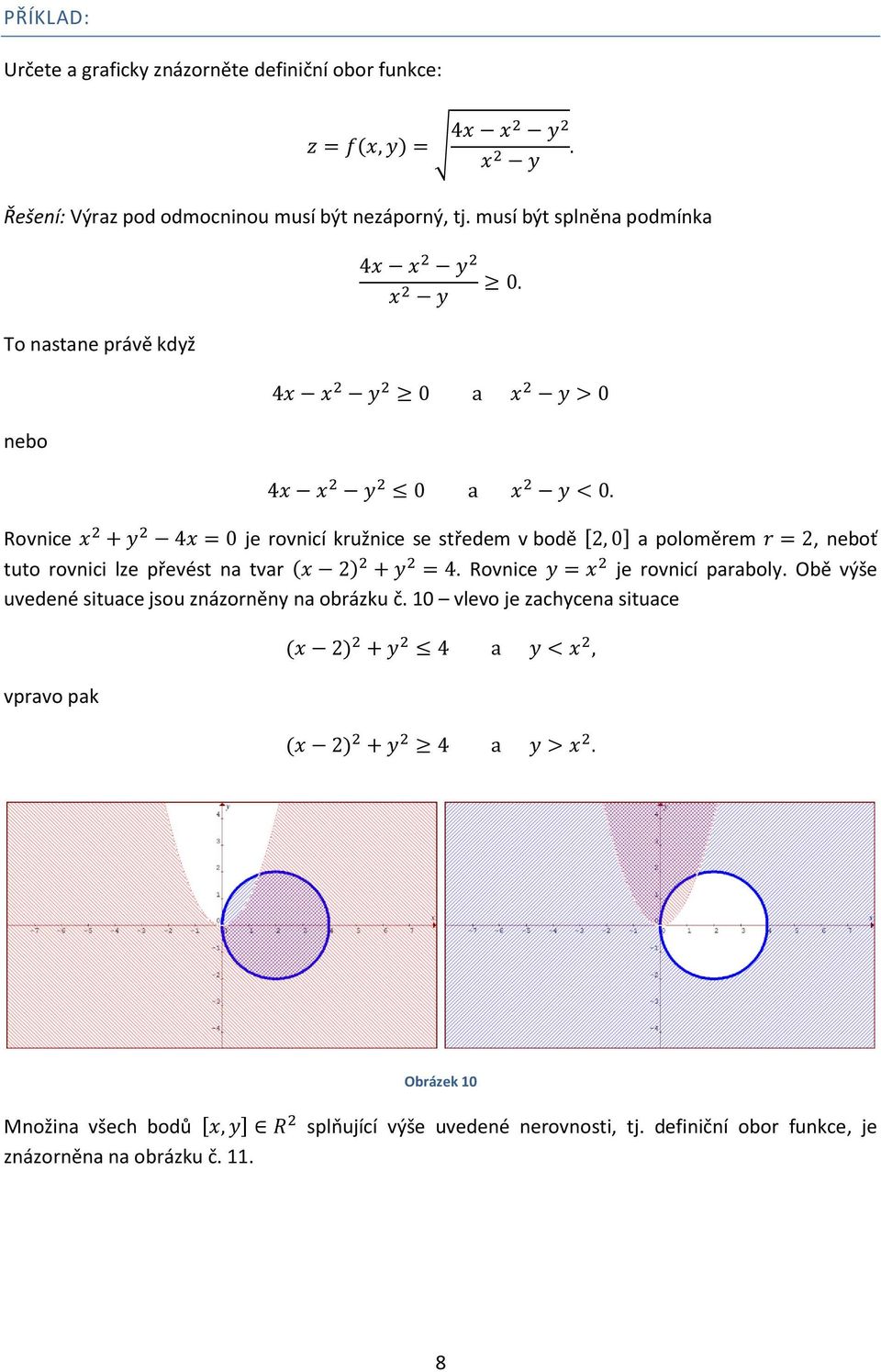 Rovnice x + y 4x = 0 je rovnicí kružnice se středem v bodě [, 0] a poloměrem r =, neboť tuto rovnici lze převést na tvar (x ) + y = 4.