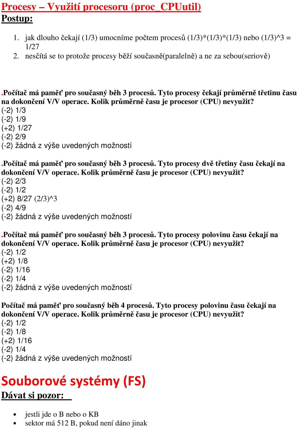 Procesy. Procesy Přepínání kontextu (proc_ctxsw) Postup: - PDF Free Download