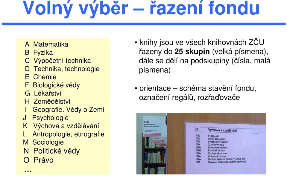 Vědy o Zemi J Psychologie K Výchova a vzdělávání L Antropologie, etnografie M Sociologie N Politické vědy O Právo