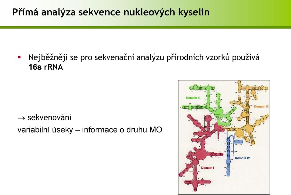 analýzu přírodních vzorků používá 16s