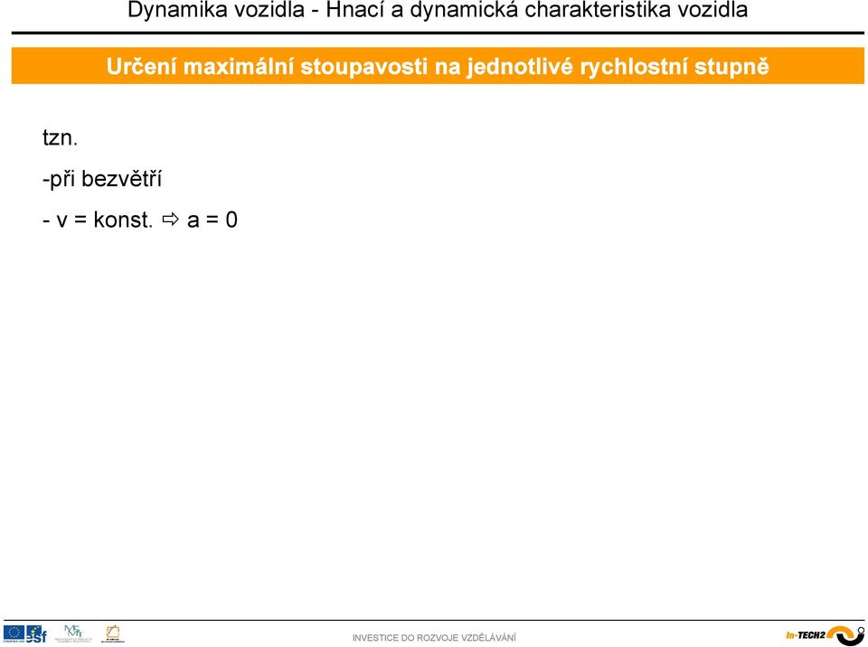 jednotlié rychlostní