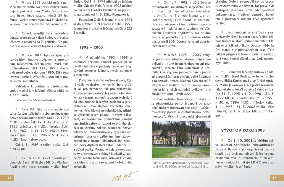 V roce 1983 byla zahájena přístavba hlavní budovy s výtahem a provozními místnostmi. Během roku 1984 bylo proinvestováno 400 000,- Kčs a stavba byla prodloužena do roku 1985.