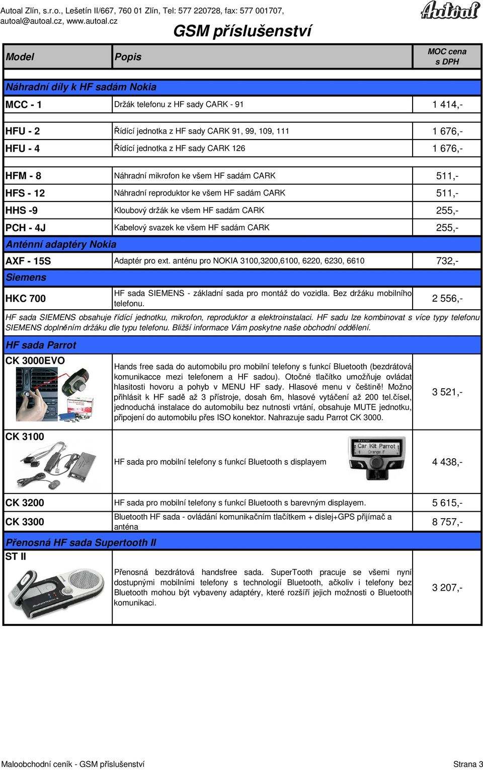 CARK 55,- Anténní adaptéry Nokia AXF - 15S Adaptér pro ext.