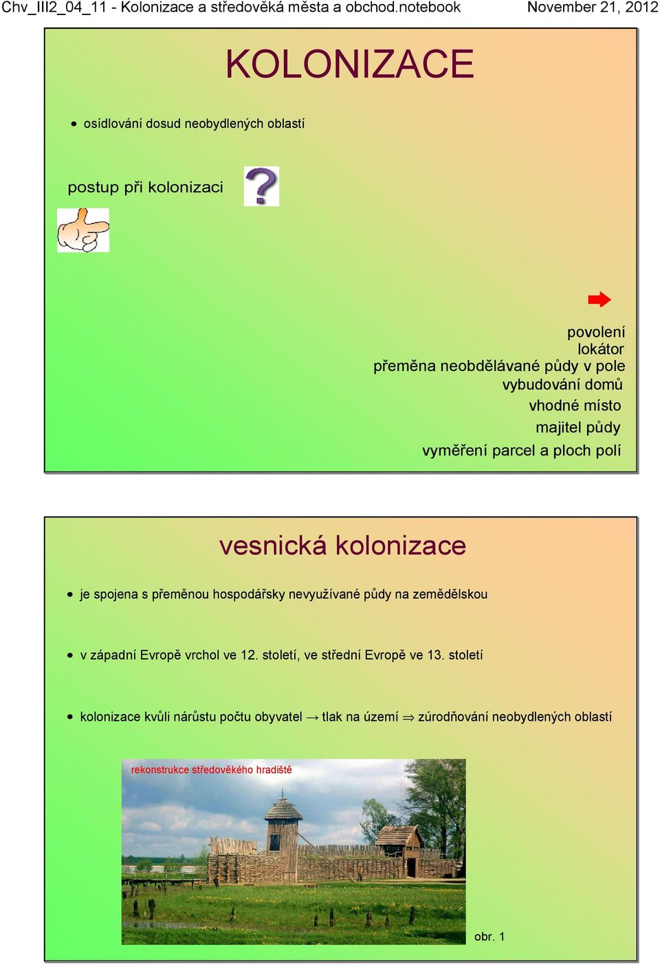 hospodářsky nevyužívané půdy na zemědělskou v západní Evropě vrchol ve 12. století, ve střední Evropě ve 13.