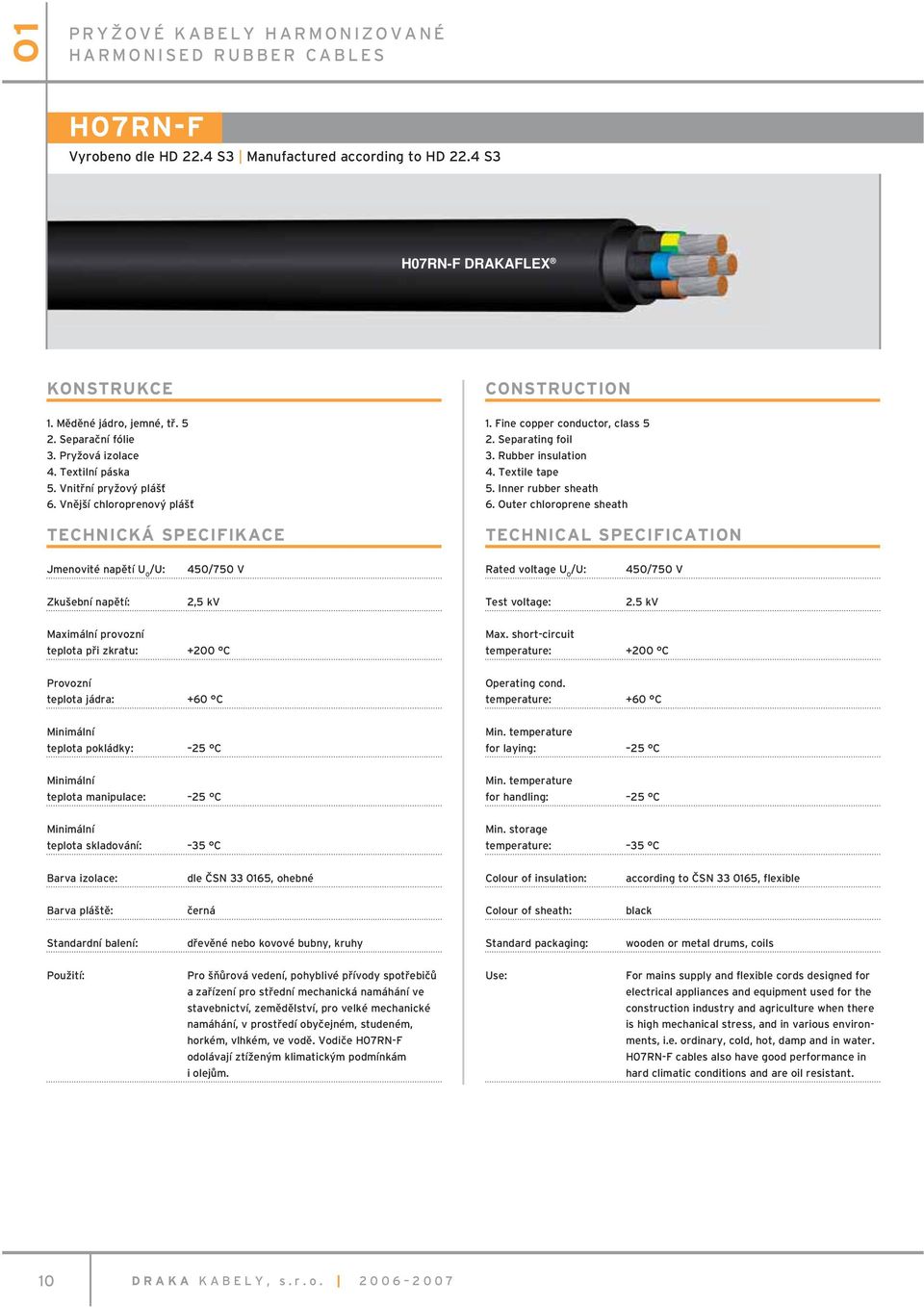 Rubber insulation 4. Textile tape 5. Inner rubber sheath 6.