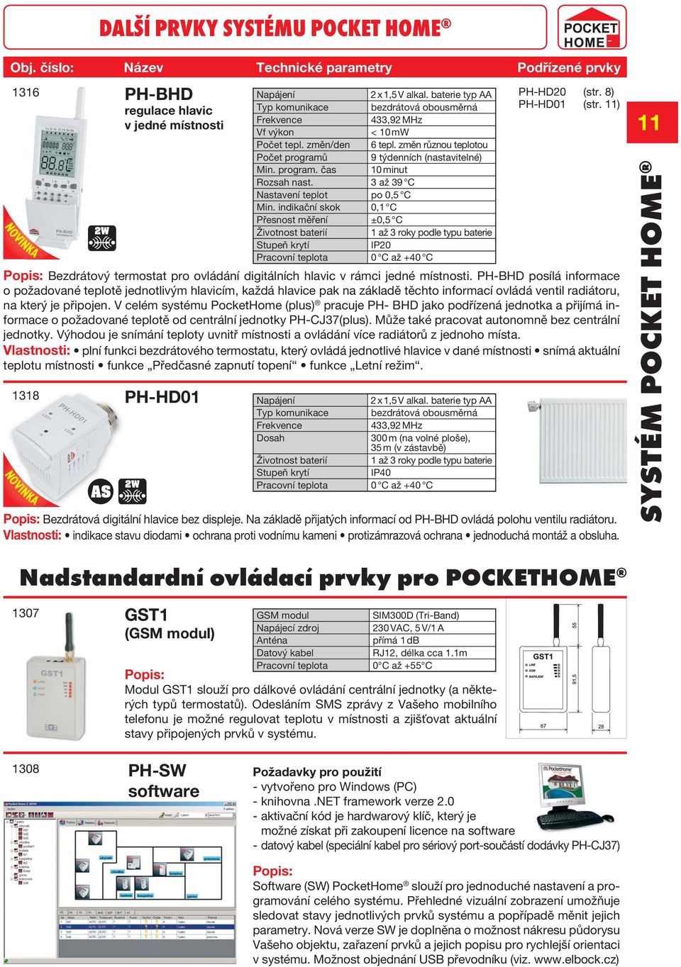3 až 39 C Nastavení teplot po 0,5 C Životnost baterií 1 až 3 roky podle typu baterie 2 x 1,5 V alkal.