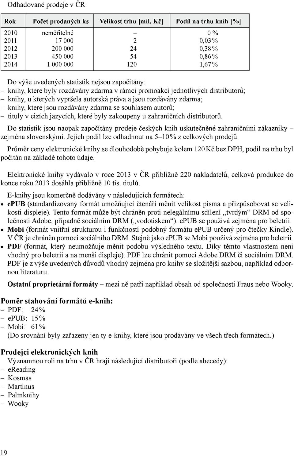 které byly rozdávány zdarma v rámci promoakcí jednotlivých distributorů; knihy, u kterých vypršela autorská práva a jsou rozdávány zdarma; knihy, které jsou rozdávány zdarma se souhlasem autorů;