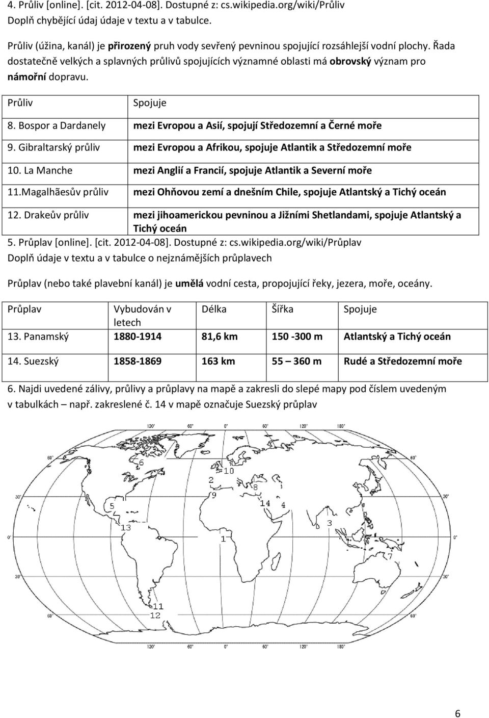 Řada dostatečně velkých a splavných průlivů spojujících významné oblasti má obrovský význam pro námořní dopravu. Průliv Spojuje 8.