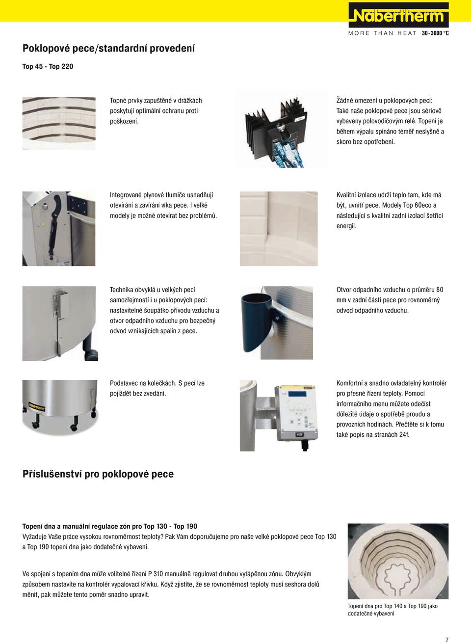 Integrované plynové tlumiče usnadňují otevírání a zavírání víka pece. I velké modely je možné otevírat bez problémů. Kvalitní izolace udrží teplo tam, kde má být, uvnitř pece.