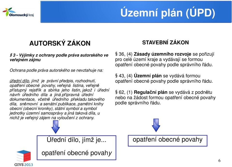 díla, sněmovní a senátní publikace, pamětní knihy obecní (obecní kroniky), státní symbol a symbol jednotky územní samosprávy a jiná taková díla, u nichž je veřejný zájem na vyloučení z ochrany.