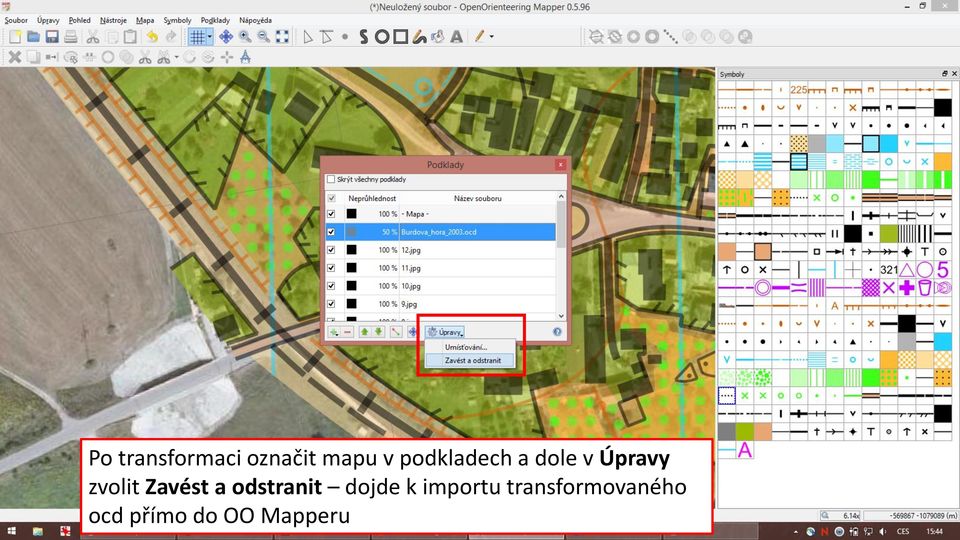 Zavést a odstranit dojde k importu