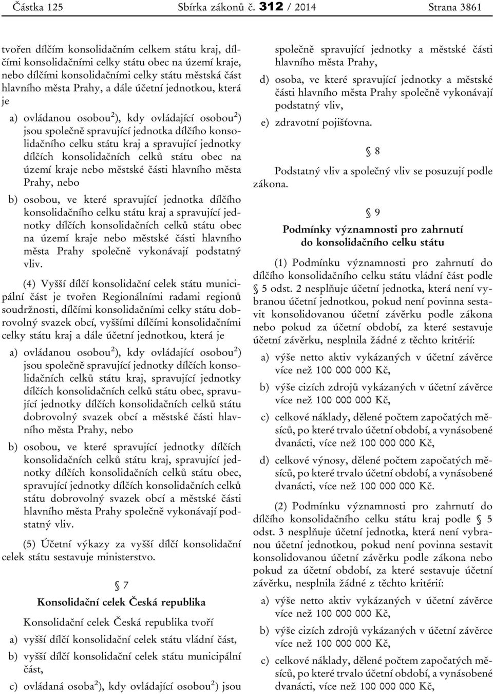 Prahy, a dále účetní jednotkou, která je a) ovládanou osobou 2 ), kdy ovládající osobou 2 ) jsou společně spravující jednotka dílčího konsolidačního celku státu kraj a spravující jednotky dílčích