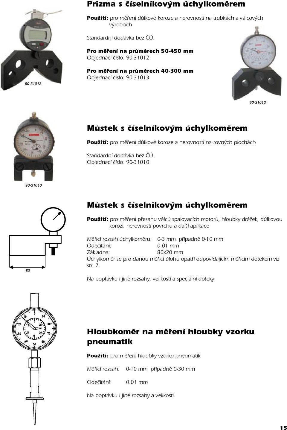 dùlkové koroze a nerovností na rovných plochách Standardní dodávka bez ÈÚ.