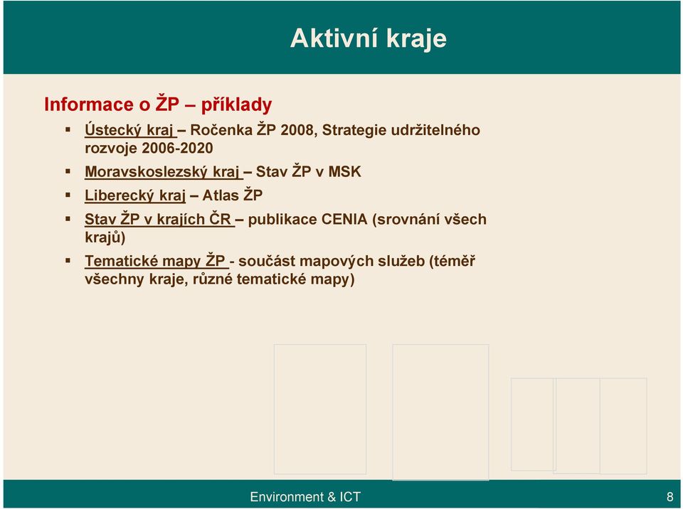 kraj Atlas ŽP Stav ŽP v krajích ČR publikace CENIA (srovnání všech krajů)