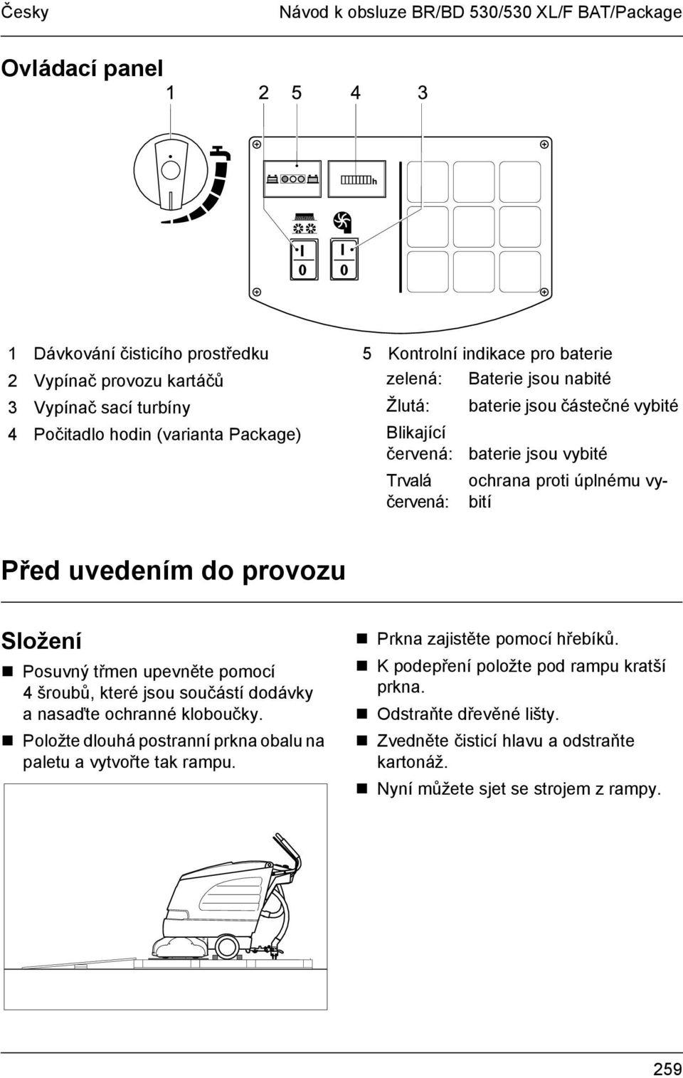 uvedením do provozu Složení! Posuvný třmen upevněte pomocí 4šroubů, které jsou součástí dodávky anasaďte ochranné kloboučky.
