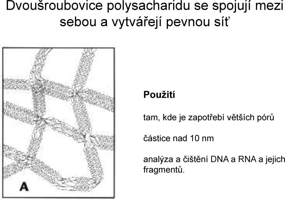je zapotřebí větších pórů částice nad 10 nm