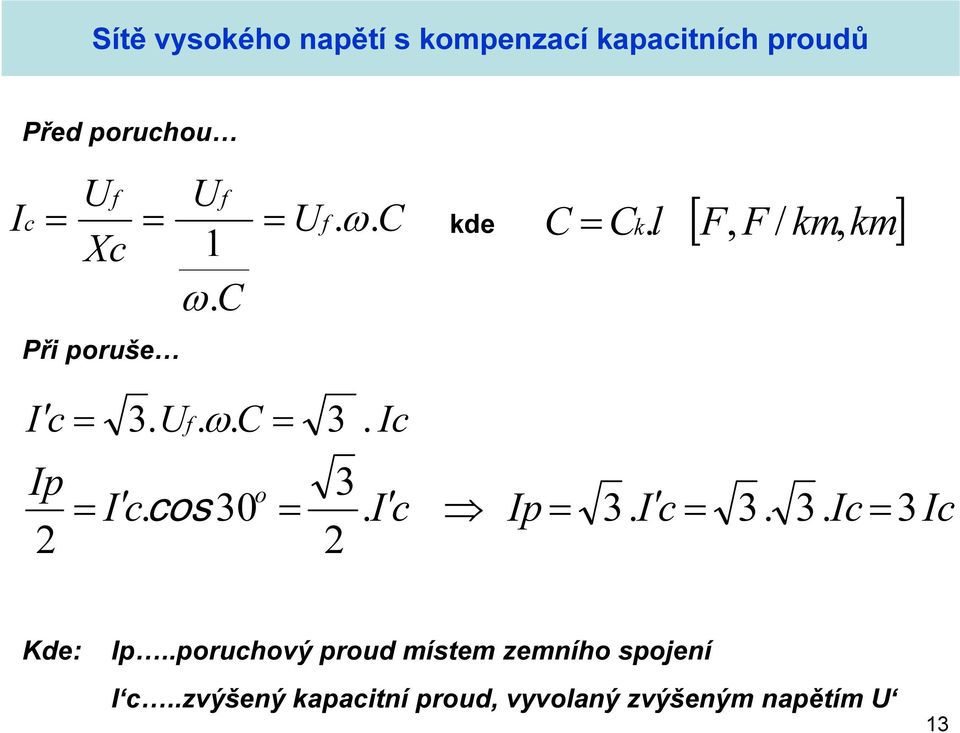 Ic Ip 2 = I c. cos 30 o = 3. I c 2 Ip = 3. I c = 3. 3. Ic = 3Ic Kde: Ip.